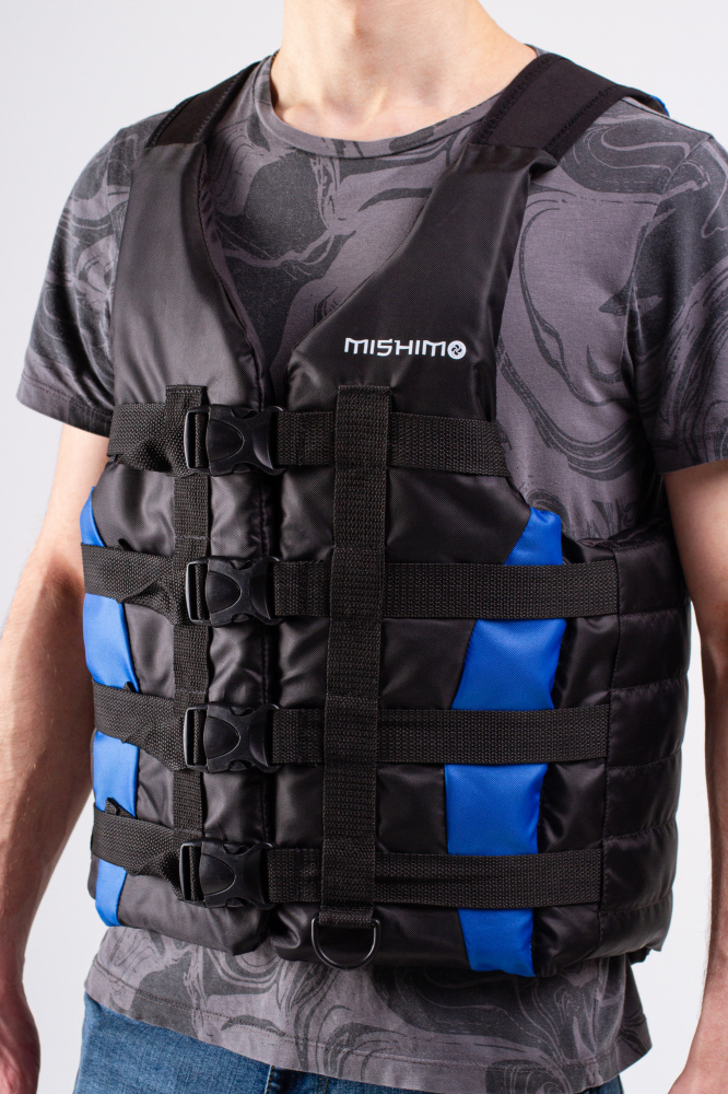 Жилет спасательный MISHIMO PRO Премиум качества Черно-синий в Назрани