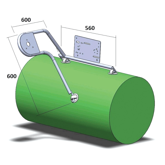 Стойка рулевая с креплением на баллон надувной лодки 25мм в Назрани