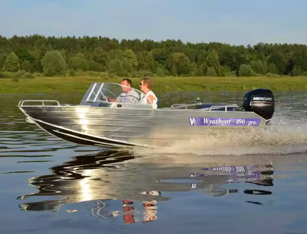 Алюминиевый катер Wyatboat-490 Pro водомет в Назрани