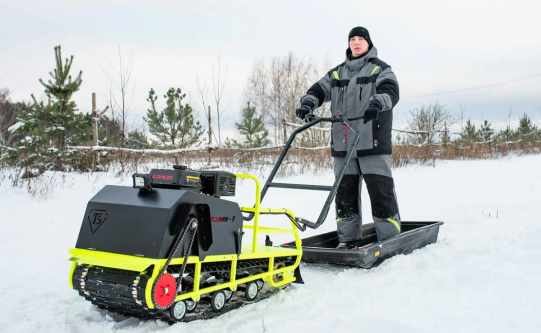Мотобуксировщик Бурлак ХОЗЯИН-1 (капот ткань) в Назрани