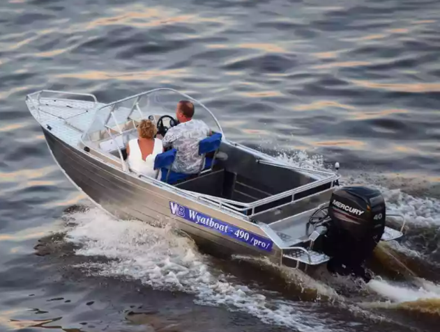 Алюминиевый катер Wyatboat-490 Pro водомет в Назрани