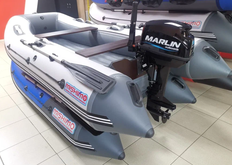 КОМПЛЕКТ ЛОДКА MISHIMO LITE 350 + МОТОР 9,8 Л.С. в Назрани