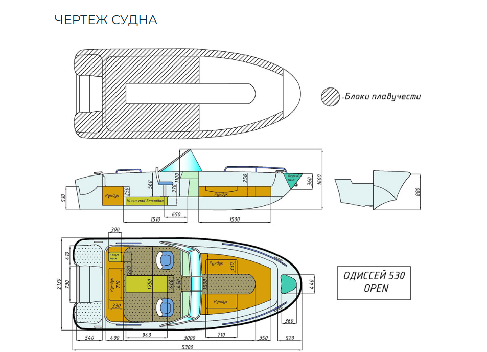 Стеклопластиковый катер Neman-530 Open в Назрани
